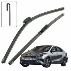 Дворники Kia Cerato (4) BD / Киа Серато БД рест. 2021 / 2022 Щетки стеклоочистителя бескаркасные автомобильные LYNXauto к-т 2шт, 650мм-400мм