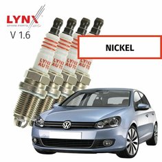 Свечи зажигания Volkswagen Golf (6) / Фольксваген Гольф 2008 2009 2010 2011 2012 2013 V1.6 CMXA, BSE, BSF, CCSA / никель, 4шт LYNXauto