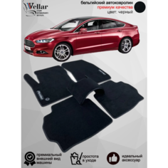 Ворсовые коврики для автомобиля FORD MONDEO V /2014- 2022 / автомобильные коврики в машину Форд мондео 5 Vellar