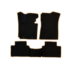 ЕВА коврики для Kia Soul 2 (2013-2019) / Киа Соул 2, 3Д лапка - без разреза / Черные соты / Бежевый кант / Комплект 4 шт. Evaformat