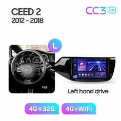 Магнитола TEYES KIA CEED JD 2012-2018 г. (глянцевая рамка) CC3 2K 4/32ГБ ГОЛОСОВОЕ УПРАВЛЕНИЕ В ПОДАРОК!