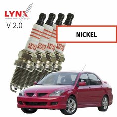Свечи зажигания Mitsubishi Lancer (9) / Митсубиси Лансер 2002 2003 2004 2005 2006 2007 2008 2009 2010 V2.0 4G94 / никель, 4шт LYNXauto