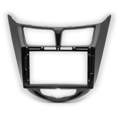 Carav 22-1536 | 9" переходная рамка Hyundai i-25, Accent, Solaris 2010-2017, DODGE Attitude 2011-2014 (черный глянец)