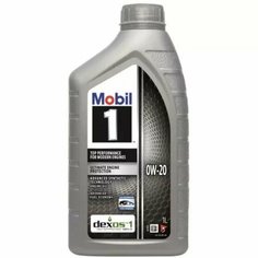 Синтетическое моторное масло Mobil 1 0W-20, 1 л.
