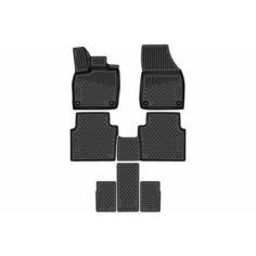Коврики 3D в салон подходят для VOLKSWAGEN ID.6 (I) 2021 -, 6 мест, 7шт. (полиуретан) / Фольксваген Ид.6 Element