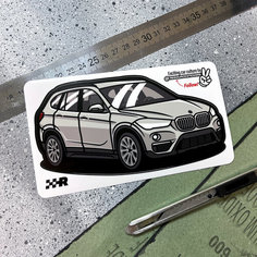 Виниловая наклейка машинка BMW X1 15х8см Resource Stickers
