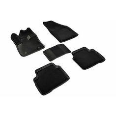 Автомобильные коврики EVA 3D Geely Tugella 2020-н. в. черные, с рисунком соты Seintex 98454