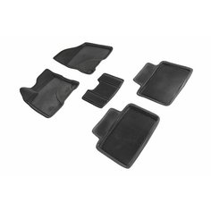 Автомобильные коврики EVA 3D Lada Vesta Cross 2015-н. в. черные, с рисунком соты Seintex 95168