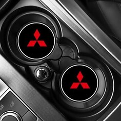 Коврик в подстаканник автомобиля MITSUBISHI, 2 шт Нет бренда