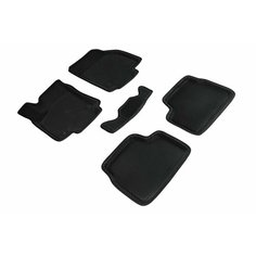 Автомобильные коврики EVA 3D Opel Astra H 2004-15, G 1998-2009 черные, с рисунком соты Seintex 95426