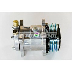 Компрессор кондиционера Sanden 5H14 (12V, А2) выходы вертикальные (O-ring) 3/4" - 7/8" универсальный Моторкул