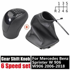 Для Mercedes Benz Sprinter W 906 W906 2006-2018 5/6 скоростей, рычаг переключения передач с чехлом из искусственной кожи, Стайлинг автомобиля, 6 Speed-Set Malcayang