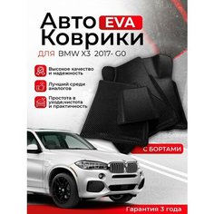 3D EVA коврики с бортами BMW X3 2017-н. в G01 БМВ Икс 3 ЕВА, ЭВА, ЭВО, EVA, EVO Нет бренда