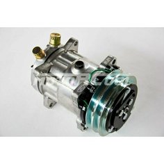 Компрессор кондиционера Sanden 7H15 (24V, А2) выходы вертикальные (O-ring) 3/4" - 7/8" универсальный Моторкул
