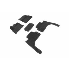 Автомобильные коврики EVA 3D Toyota LC 300 2021-н. в. черные, с рисунком ромб Seintex 96544