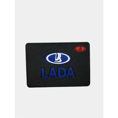 Коврик на панель автомобиля противоскользящий с логотипом LADA Нет бренда