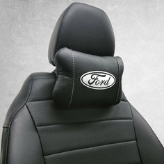 Автомобильная подушка под шею на подголовник эмблема Ford, для Форд. Подушка для шеи в машину. Подушка на сиденье автомобиля. Нет бренда