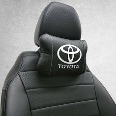 Автомобильная подушка под шею на подголовник эмблема Toyota, для Тойота. Подушка для шеи в машину. Подушка на сиденье автомобиля. Нет бренда