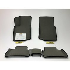 Коврики EVA для Nissan Qashqai 2 поколение, J11 (11.2013 - 12.2019) - Комплект в салон - 3D С бортиками - Серый - Черный кант Нет бренда