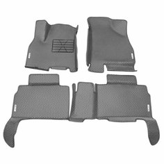Автомобильные коврики ЭВА (EVA) для CHERY TIGGO 8 (8 PRO, 8 PRO MAX, 8 PRO E+) Черри Тигго 8 (8 Про) с 3D бортами 2018 - н. в. + подпятник + 4 логотипа АвтоЕва.рф