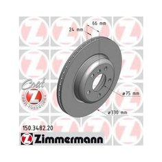 Диск тормозной перед Zimmermann 150.3482.20