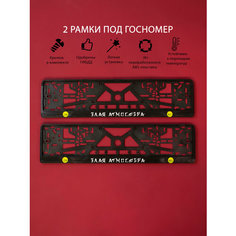 Рамки номерного знака злая атмосфера, пластиковые, комплект 2 Рамки номерного знака + крепеж ЛогоАвто