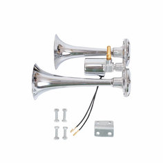 Сигнал пневматический воздушный двухрожковый с электромагнитным клапаном 24v, LD1021C Noname