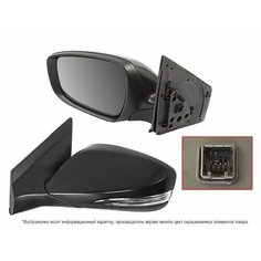 Зеркало левое для Хендай Солярис 1 2010-2014 год выпуска (Hyundai Solaris 1) SAT ST-HNS1-940-B2