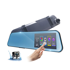 Сенсорное зеркало заднего вида - Видеорегистратор Full HD 1080 с функцией контроля парковки Нет бренда