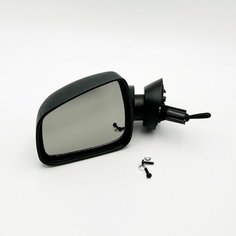 Зеркало заднего вида левое с механическим приводом для а/м Lada Largus, Renault Logan, Duster, Sandero, Nissan Terrano - Автоблик арт. R90.8201121 (100)