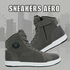 Кеды мотоциклетные кожаные AERO Grey MadBull - 38