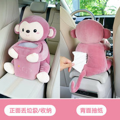 Коробка для салфеток Wonderful World "Фасолевая паста Color Monkey", плюш, 27x30 см