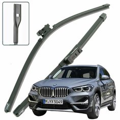 Дворники BMW X1 (2) F48 / БМВ Х1 Ф48 рест. 2019 / 2020 / 2021 / 2022 Щетки стеклоочистителя бескаркасные автомобильные LYNXauto 650мм-400мм к-т 2шт.
