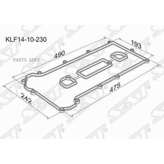 SAT KLF14-10-230 Прокладка клапанной крышки MZ LF, L3, Mazda 6/Atenza GG/GY, Premacy CP 02-