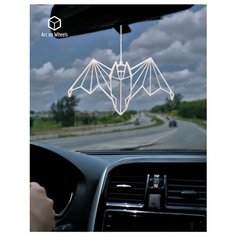 Подвеска в машину на зеркало Летучая мышь, подарок автолюбителю. Art on Wheels