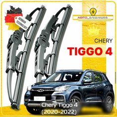 Дворники Chery Tiggo 4 Чери Тигго 4 рест. 2020 2021 2022 Щетки стеклоочистителя каркасные автомобильные к-т 2 шт, 600мм-400мм Sufix