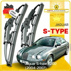 Дворники Jaguar S-type X200 Ягуар С-тайп Х200 2-й рест. 2004 2005 2006 2007 Щетки стеклоочистителя каркасные автомобильные к-т 2шт, 600мм-480м Sufix