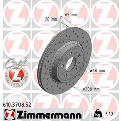 ZIMMERMANN 610.3708.52 Диск тормозной ()