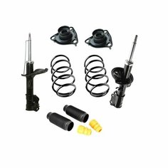 Комплект передней подвески пружины + амортизаторы + чашки KIA RIO 2 (2005-2011) Miles