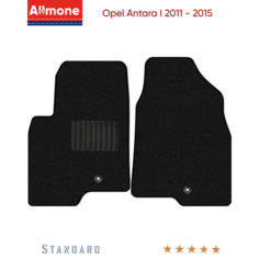 Коврики в салон текстильные Allmone "Стандарт" для Opel Antara 1 (C145(L07)) 2011 - 2015, черные, 2шт. / Опель Антара 1