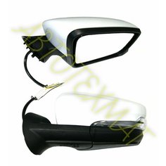 Зеркало боковое Лада Ларгус, Рено Логан, Дастер, Сандеро, комплект в стиле Гранта с электроприводом, обогревом и повторителем поворотов, Белого цвета. Automobile Plastics Factory