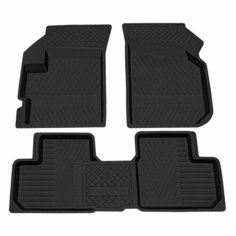 Коврик салонный резиновый (черный) для Daewoo Matiz (98-15) (Борт 4см) Rezkon