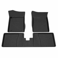 Коврик салонный резиновый (черный) для Renault Simbol (02-08) (Борт 4см) Rezkon