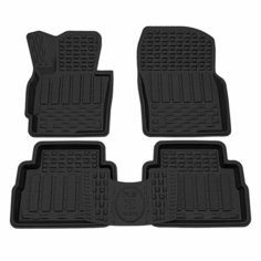 Коврик салонный резиновый (черный) для Mazda CX-5 (12-17) (Борт 4см) Rezkon