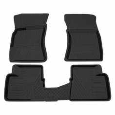 Коврик салонный резиновый (черный) для Subaru Forester (08-13) (Борт 4см) Rezkon