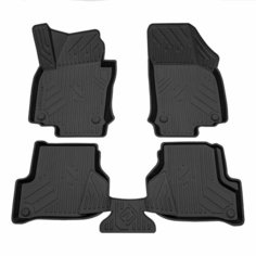 Коврик салонный полиуретановый (черный) для Skoda Octavia A5 (09-13) (Борт 4см) Rezkon