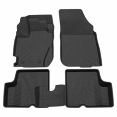 Коврик салонный полиуретановый (черный) для Renault Duster 4x4 (15-21) (Борт 4см) Rezkon