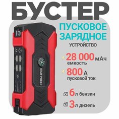 Пусковое зарядное устройство для автомобиля портативное / бустер автомобильный пусковой 28000мАч Нет бренда