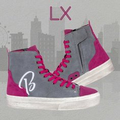 Кеды кожаные MadBull LX Grey/Pink-39