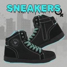 Кеды женские мотоциклетные MadBull Woman Dark Neon Cyan - 36